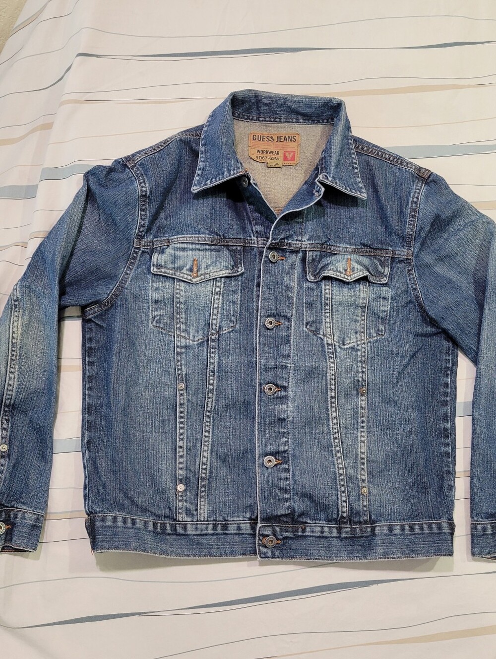 Vintage Guess Jeans U.S.A. Workwear Denim Jacket Large Blue